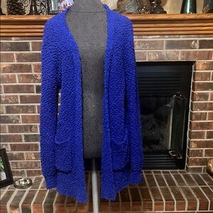 Zenana Women's Blue Cardigan Sweater